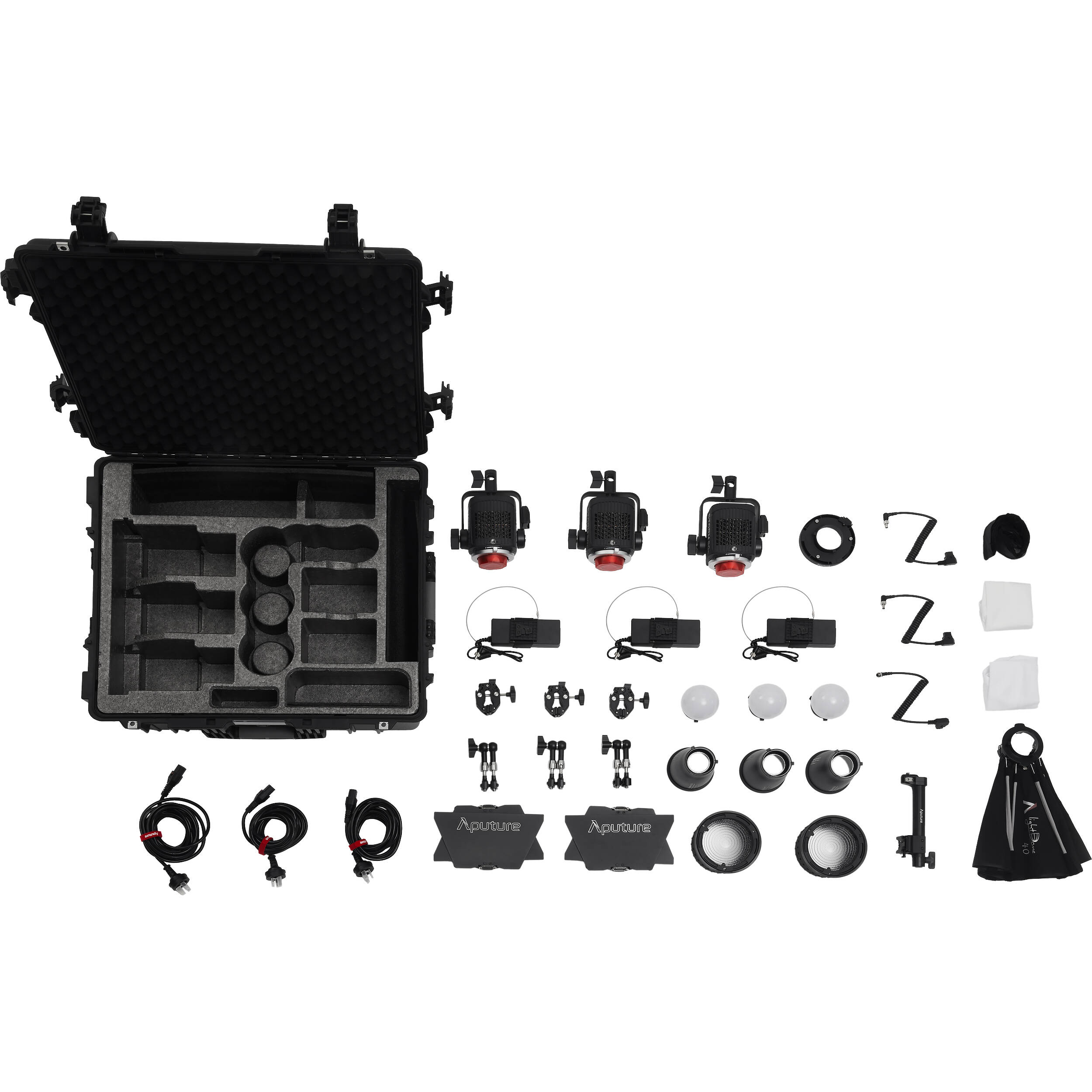 Aputure STORM 80c LED light with diffuser and adjustable colour temperature
