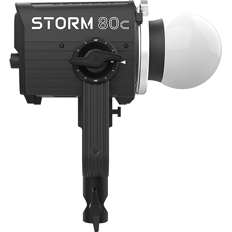 Aputure STORM 80c LED light with diffuser and adjustable colour temperature
