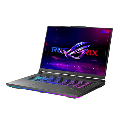 ASUS ROG Strix G16 Ryzen 9 RTX 5070 gaming laptop - left side angle view