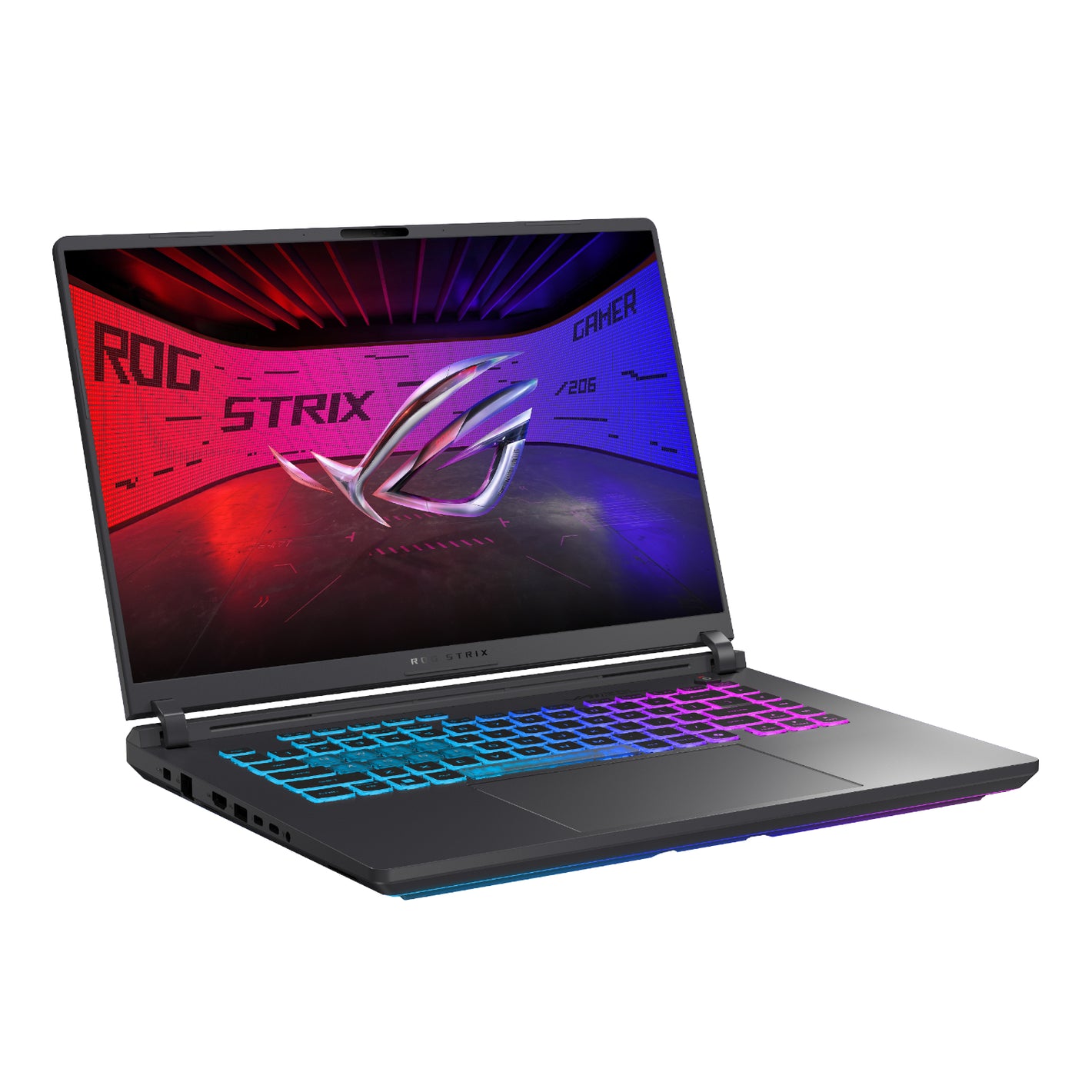 ASUS ROG Strix G16 gaming laptop open angled view