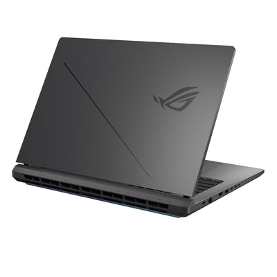 ASUS ROG Strix G18 gaming laptop open angled back view