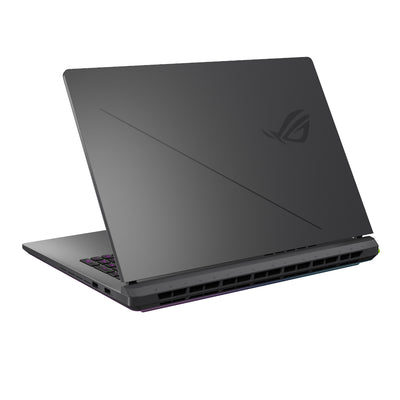 ASUS ROG Strix G18 gaming laptop open angled back view