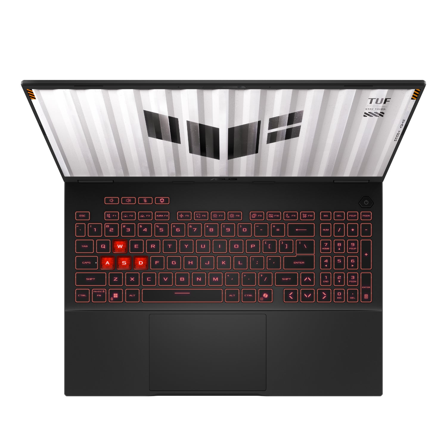 ASUS TUF Gaming A16 laptop open top view