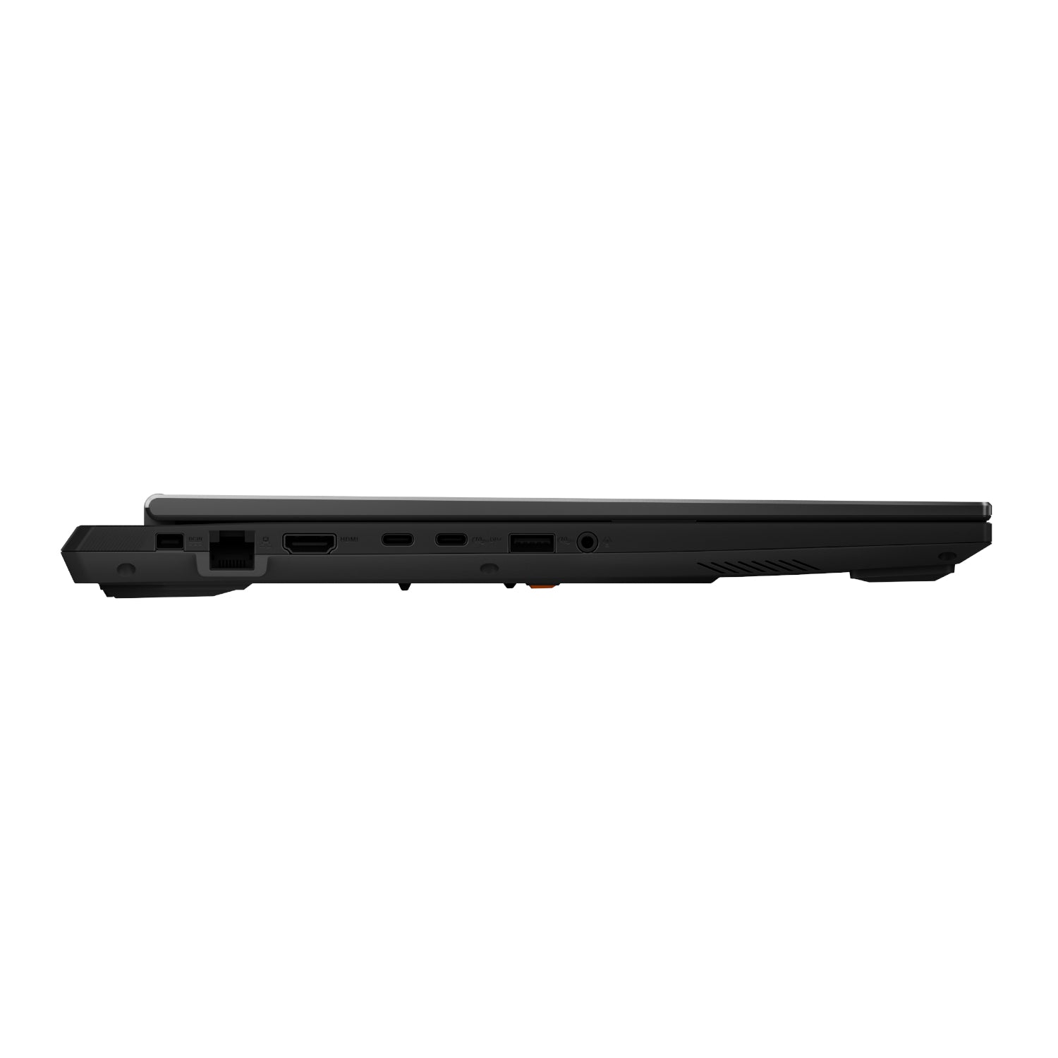 ASUS TUF Gaming F16 laptop in Jaeger Grey - closed side view