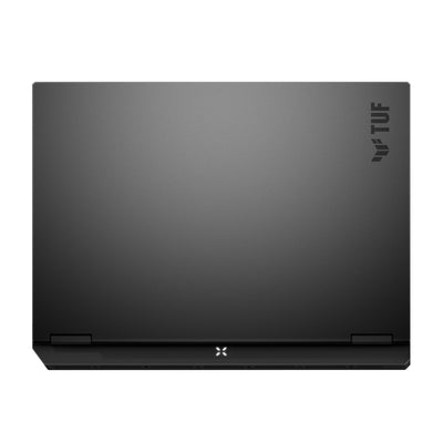 Asus TUF Gaming F16 laptop open from back view