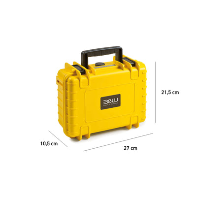 Durable B&W Case Type 1000 Yellow, impact-resistant and stackable.
