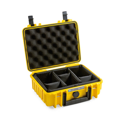 Durable B&W Case Type 1000 Yellow, impact-resistant and stackable.