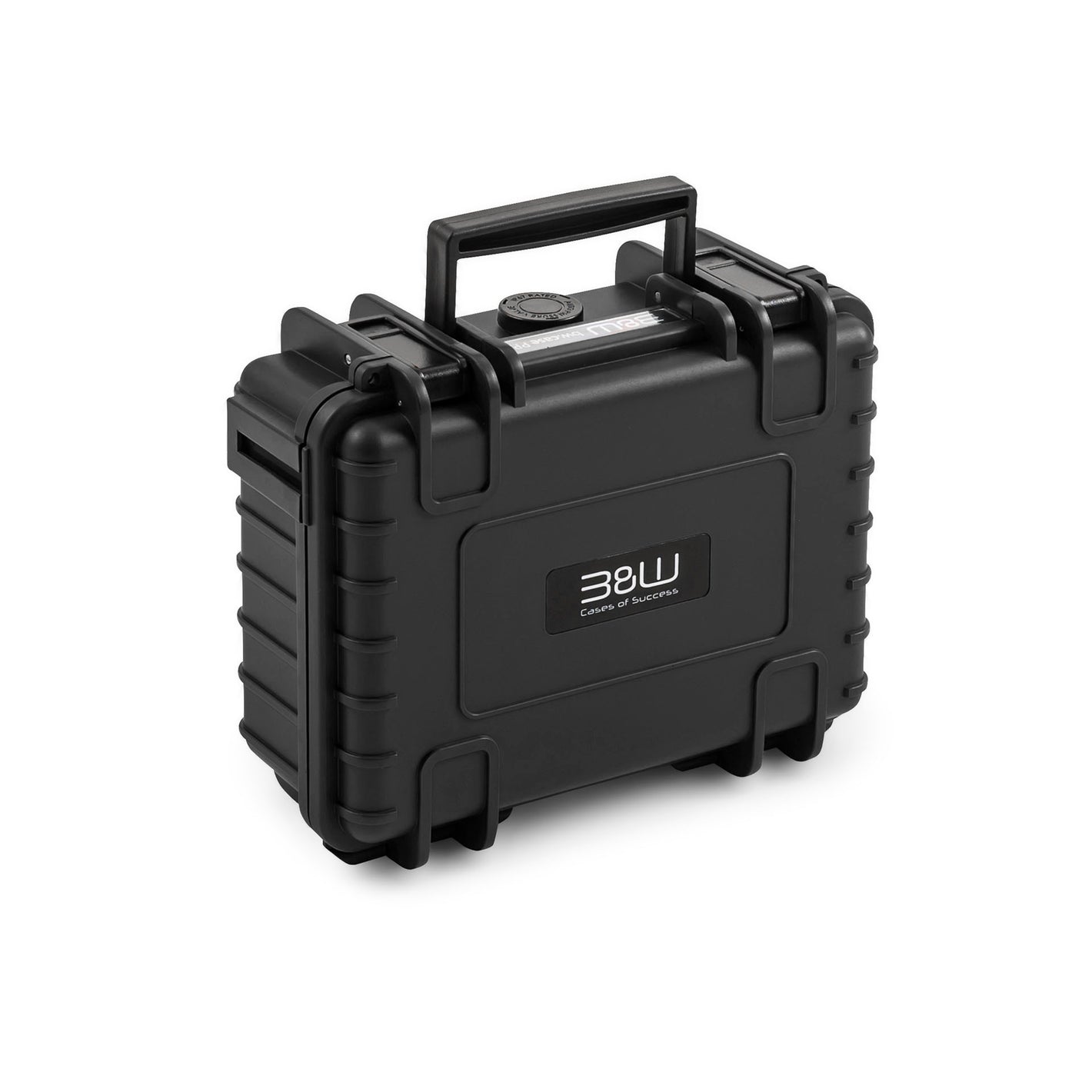 Durable B&W Case Type 500 Black, impact-resistant and stackable.