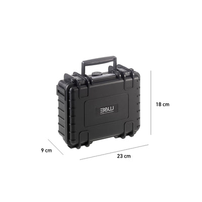 Durable B&W Case Type 500 Black, impact-resistant and stackable.