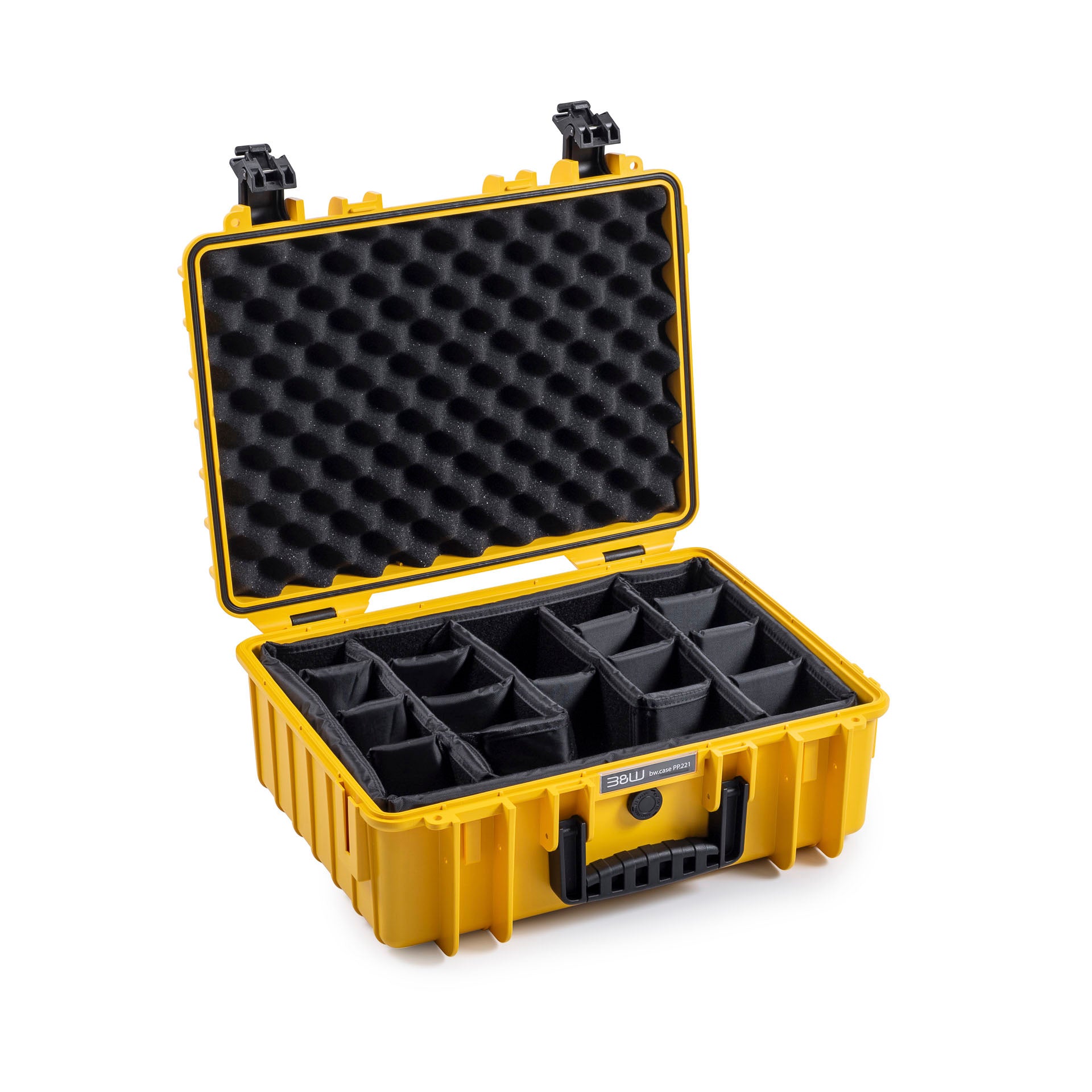 B&W Case Type 5000 with Padded Dividers (Yellow)