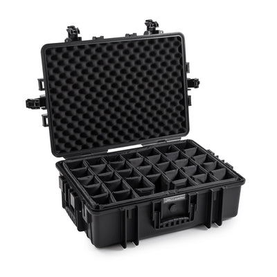 B&W Case Type 6500 with padded dividers, rugged waterproof and dustproof protective case
