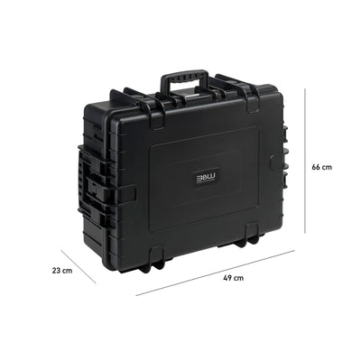 B&W Case Type 6500 with padded dividers, rugged waterproof and dustproof protective case
