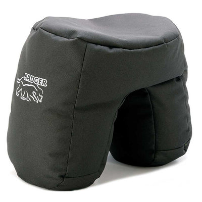 Badger Gear Snuggfit Beanbag II, a large, filled camera support beanbag in black, designed for stabilising long lenses on uneven surfaces such as car windows, ground, or rocks.