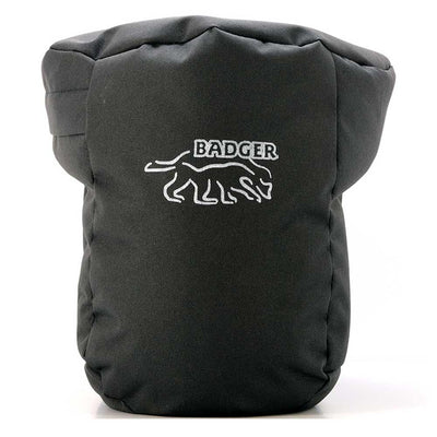Badger Gear Snuggfit Beanbag II, a large, filled camera support beanbag in black, designed for stabilising long lenses on uneven surfaces such as car windows, ground, or rocks.