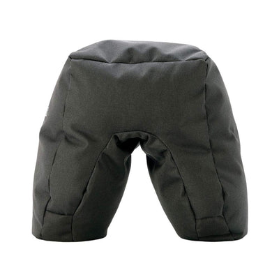 Badger Gear Snug‑Fit Mini Beanbag in filled form, with grey fabric cover contoured for camera support, featuring a low-profile cushioned base and compact size ideal for stabilizing cameras on uneven surfaces.