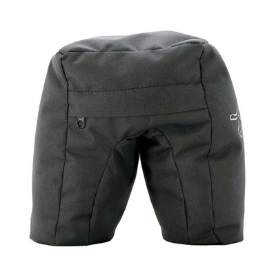 Badger Gear Snug‑Fit Mini Beanbag in filled form, with grey fabric cover contoured for camera support, featuring a low-profile cushioned base and compact size ideal for stabilizing cameras on uneven surfaces.