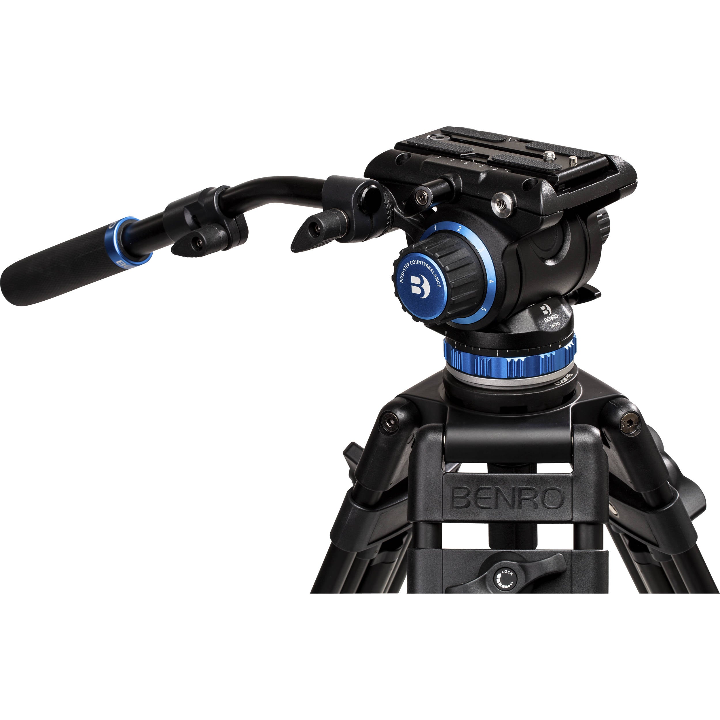 Benro A3573FS6PRO Aluminium 3-Section Video Tripod with S6Pro Fluid Head and carry bag.