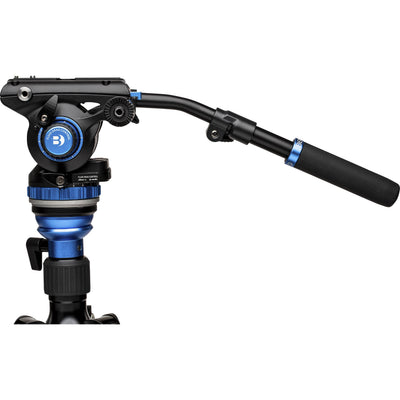 Benro A3573FS6PRO Aluminium 3-Section Video Tripod with S6Pro Fluid Head and carry bag.