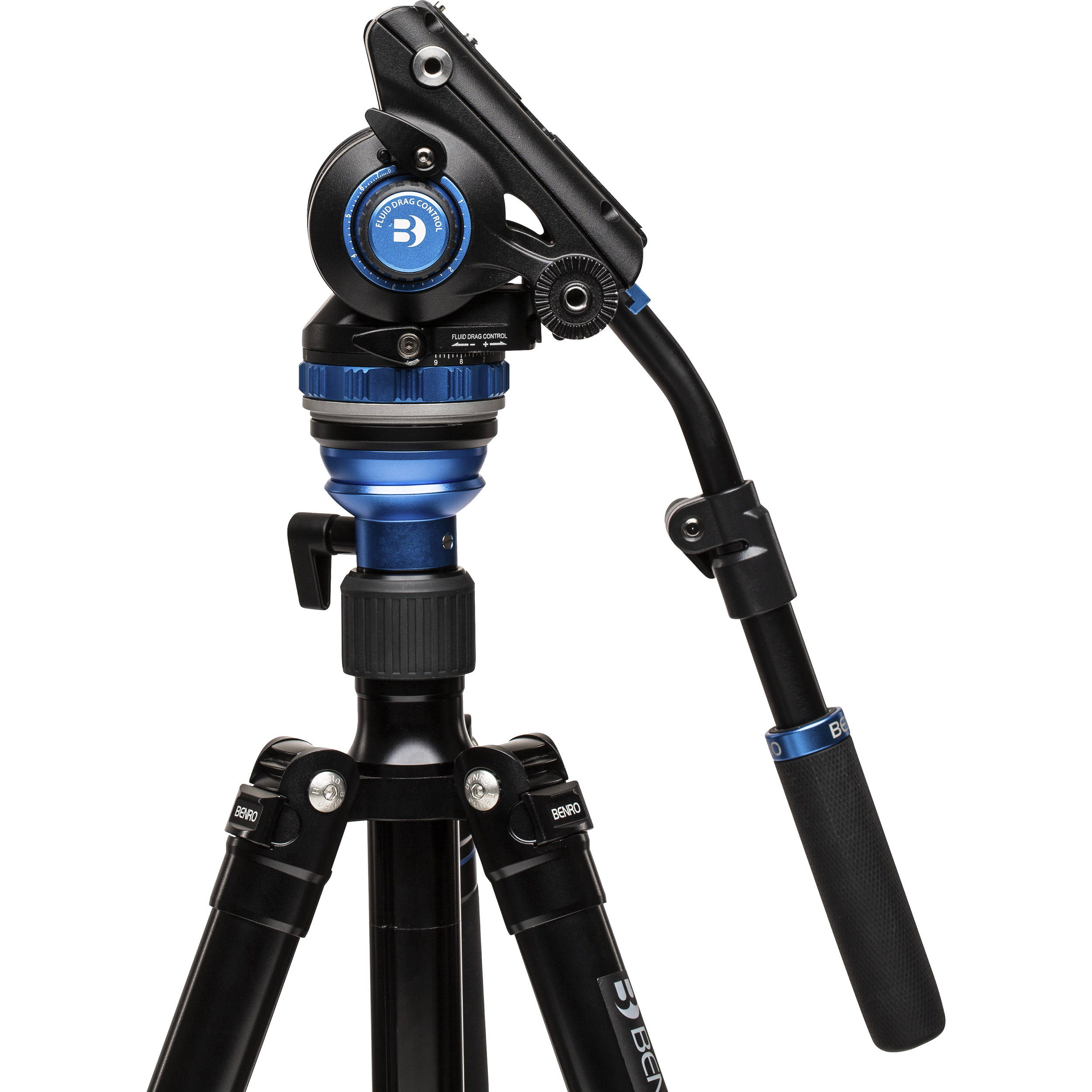 Benro A3573FS6PRO Aluminium 3-Section Video Tripod with S6Pro Fluid Head and carry bag.