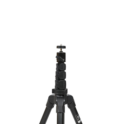 Benro Aluminium Livestream Stand tripod for smartphones, adjustable 42.5–170 cm, lightweight 0.75 kg, supports up to 2 kg.