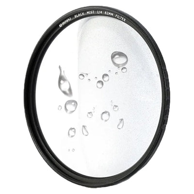 Benro 82mm Black Mist 1/4 Filter – softens highlights and reduces contrast for a cinematic look, perfect for portraits and creative filming.