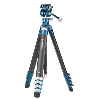 The tripod is designed for content creators, it features a durable aluminium build, a quick setup, and a flexible hybrid head for smooth capturing.