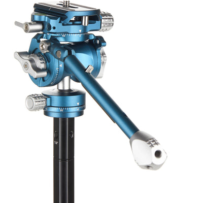 The tripod is designed for content creators, it features a durable aluminium build, a quick setup, and a flexible hybrid head for smooth capturing.
