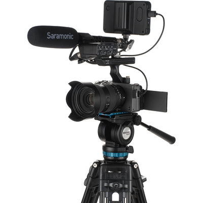 Benro KH25PC fluid video tripod with 6.8kg capacity and 60mm bowl system.
