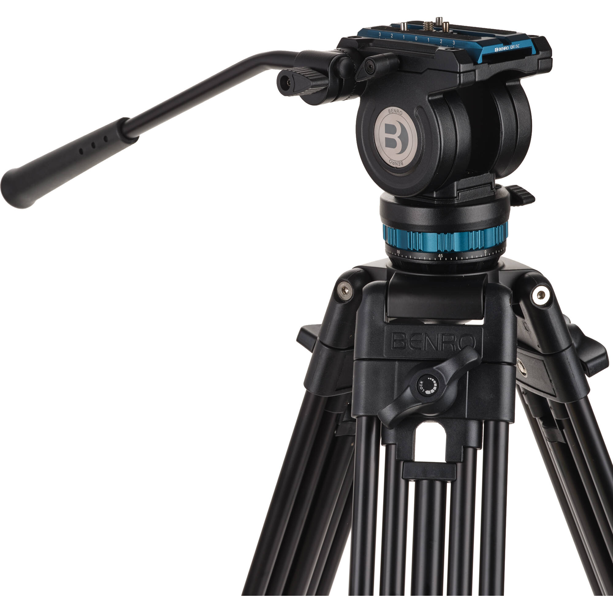 Benro KH25PC fluid video tripod with 6.8kg capacity and 60mm bowl system.
