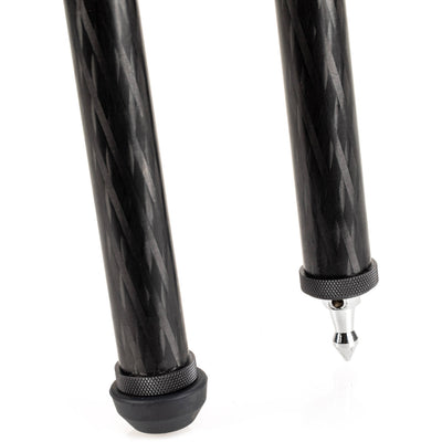 Benro Mammoth 4-section carbon fibre tripod with 75mm bowl, twist-lock legs and 25 kg load capacity, extended to 160 cm.