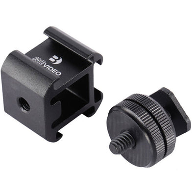 Two black camera accessories with a visible brand logo on a white background