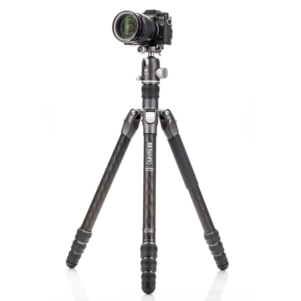 Benro Rhino 3 Series CF travel tripod with VX30 ball head. Carbon-fibre legs and compact ball head.
