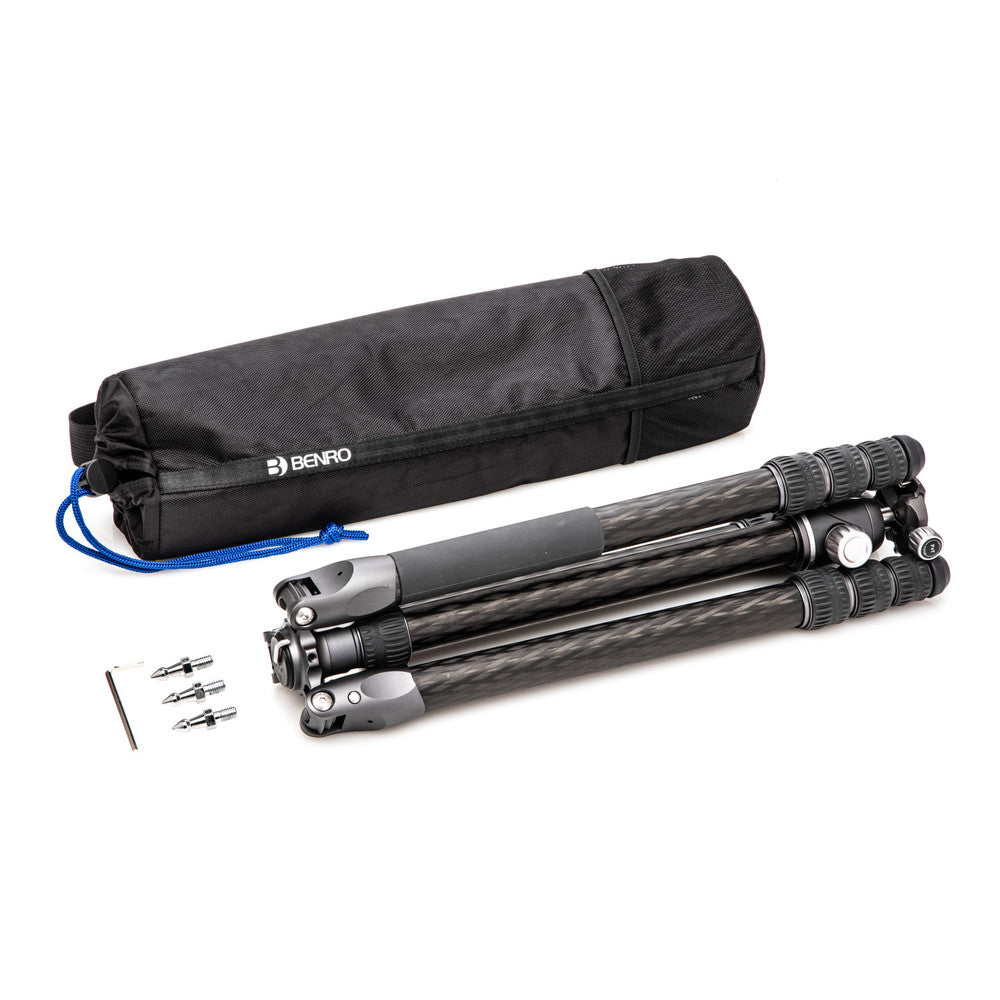 Benro Rhino 3 Series CF travel tripod with VX30 ball head. Carbon-fibre legs and compact ball head.

