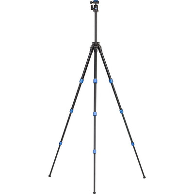 Benro Slim Tripod Kit in silver aluminum with twist‑lock legs and small pan‑tilt head.