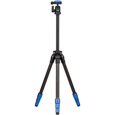 Benro Slim Tripod Kit in carbon‑fiber – sleek black compact tripod with twist‑lock legs and mini pan‑tilt head.