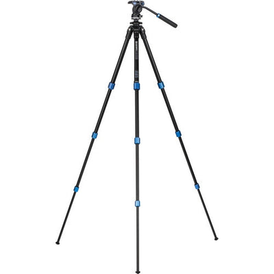 Benro Slim Twist aluminium travel tripod kit – compact, lightweight with twist‑lock legs and S2 pan‑tilt head.