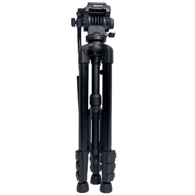 Benro T891 black aluminum tripod with integrated video head - front view