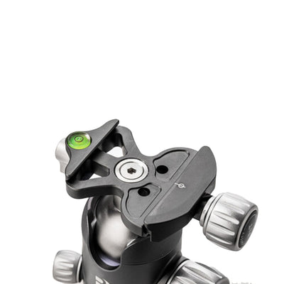 Benro VX20 Two‑Series Arca‑type aluminum ball head in black with ergonomic control knobs for smooth pan and tilt adjustments.