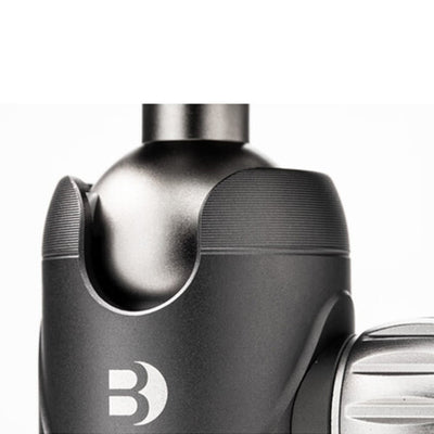 Benro VX20 Two‑Series Arca‑type aluminum ball head in black with ergonomic control knobs for smooth pan and tilt adjustments.