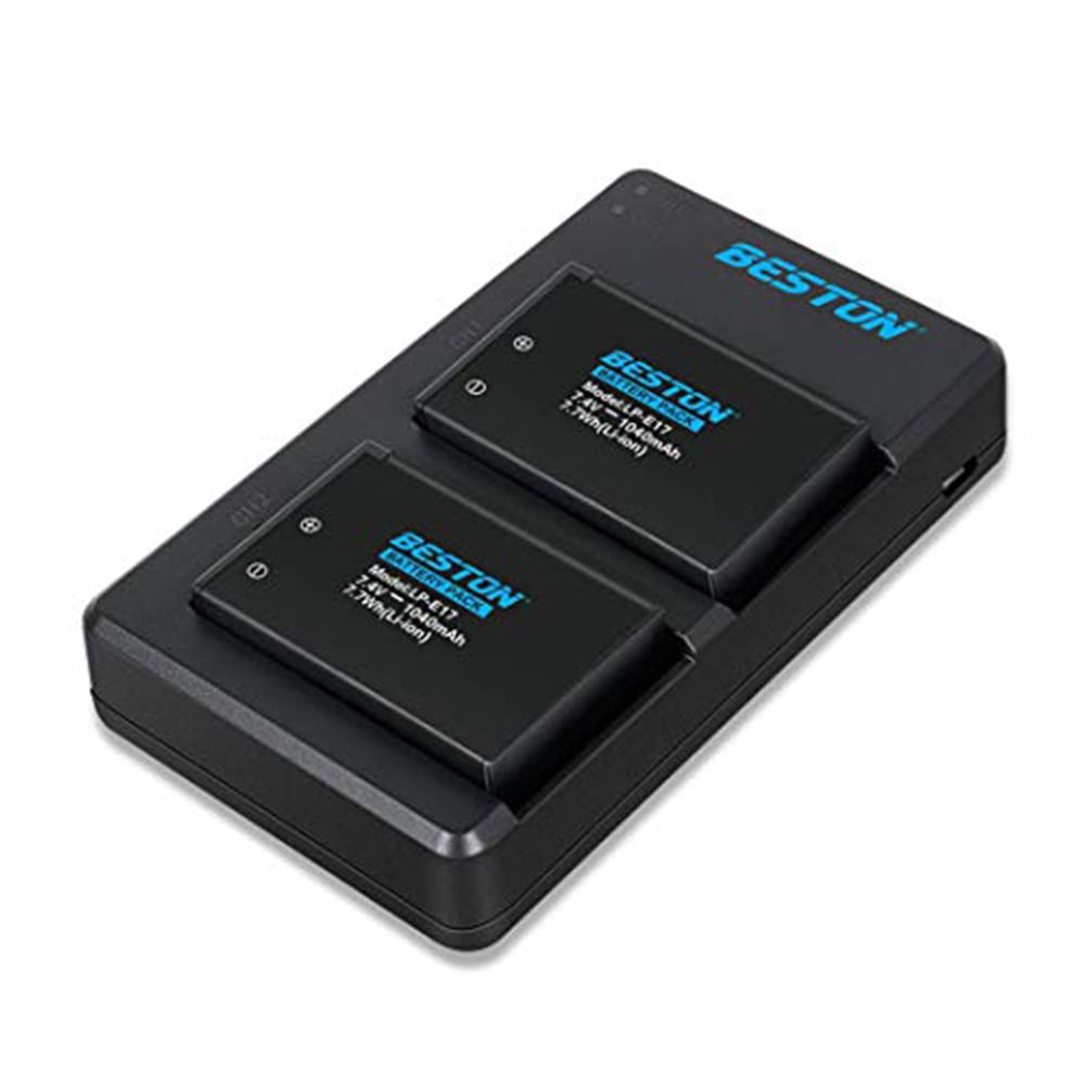 A good replacement for the original Canon LP-E17 batter. It is a dual bay battery charger which means two batteries can be charged at the same time.