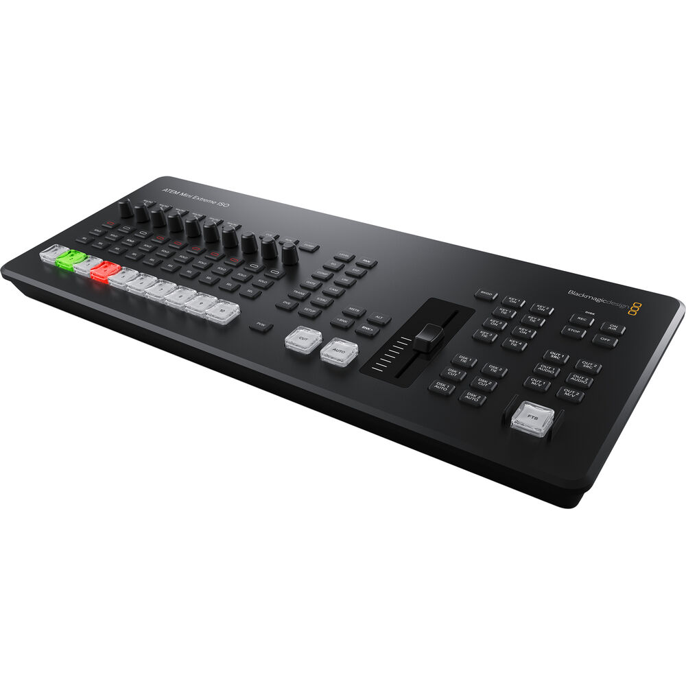 The Blackmagic ATEM Mini Extreme ISO G2 is a powerful 8-input HDMI live switcher with ISO recording, streaming, and advanced audio for professional use.