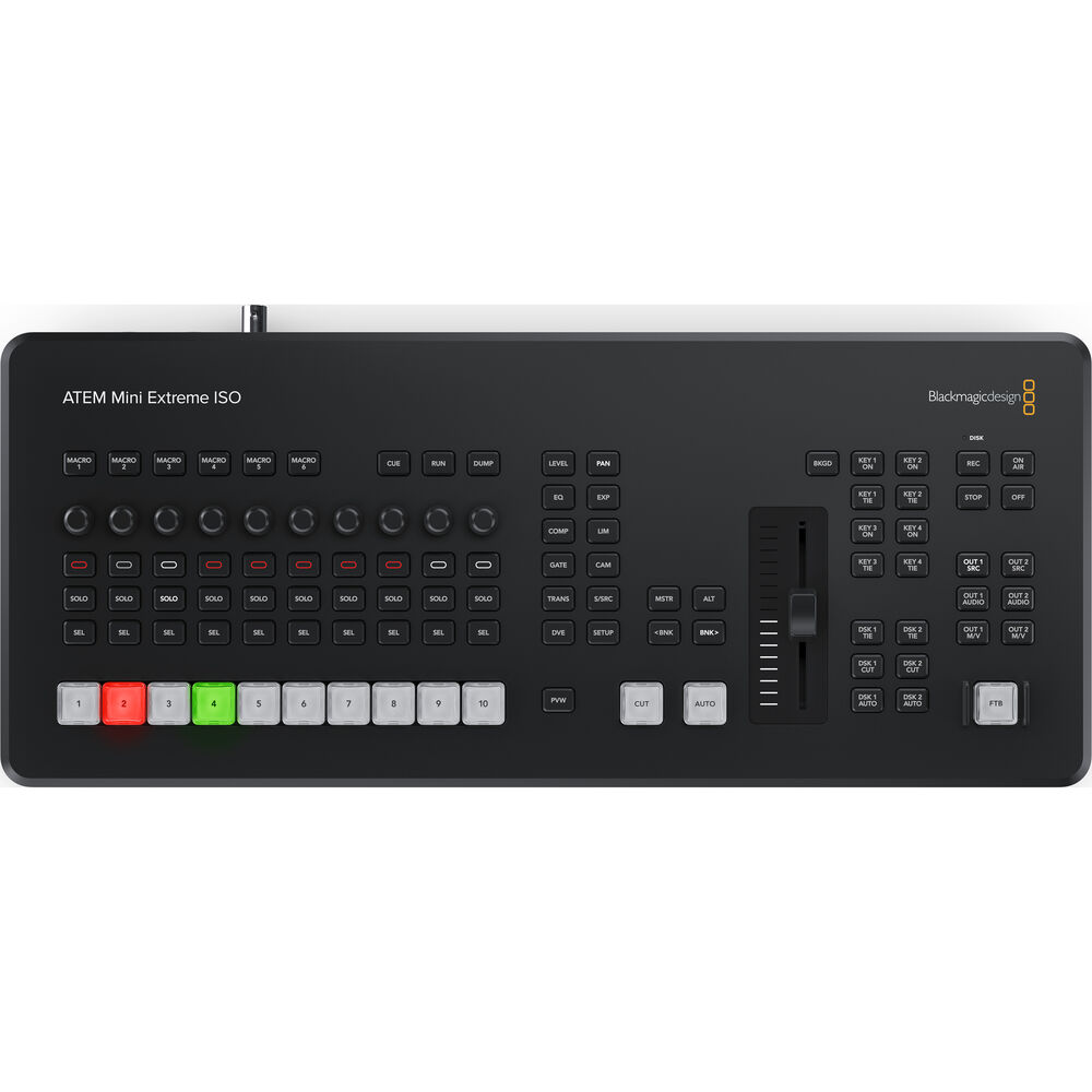 The Blackmagic ATEM Mini Extreme ISO G2 is a powerful 8-input HDMI live switcher with ISO recording, streaming, and advanced audio for professional use.