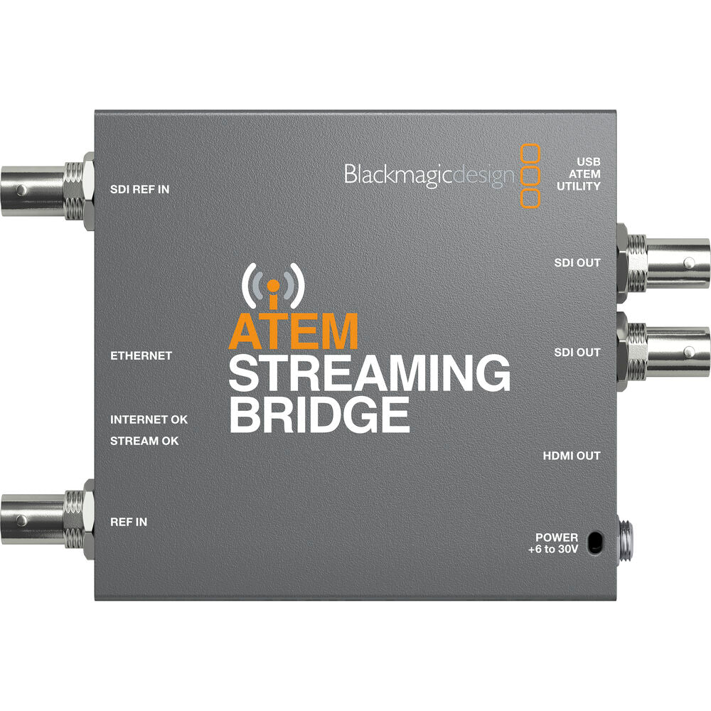 Blackmagic Design ATEM Streaming Bridge allows you to convert the IP signal from any ATEM Mini Pro streaming switcher into SDI and HDMI video. Shop online.