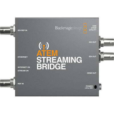 Blackmagic Design ATEM Streaming Bridge allows you to convert the IP signal from any ATEM Mini Pro streaming switcher into SDI and HDMI video. Shop online.