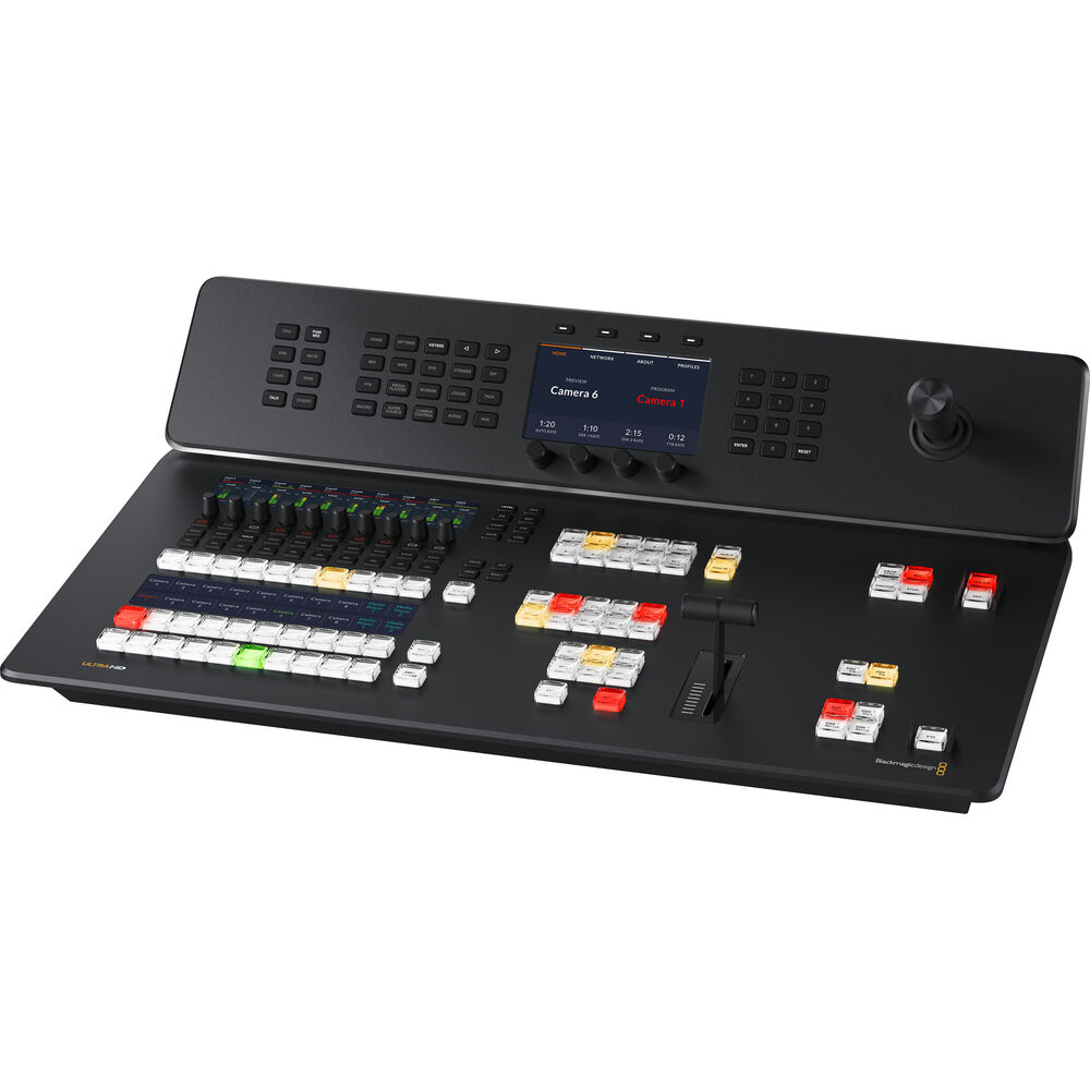 Enhance your streaming production with the all-in-one live streaming switcher. It features 12G-SDI inputs, 4K60 video, audio mixing and worldwide streaming.