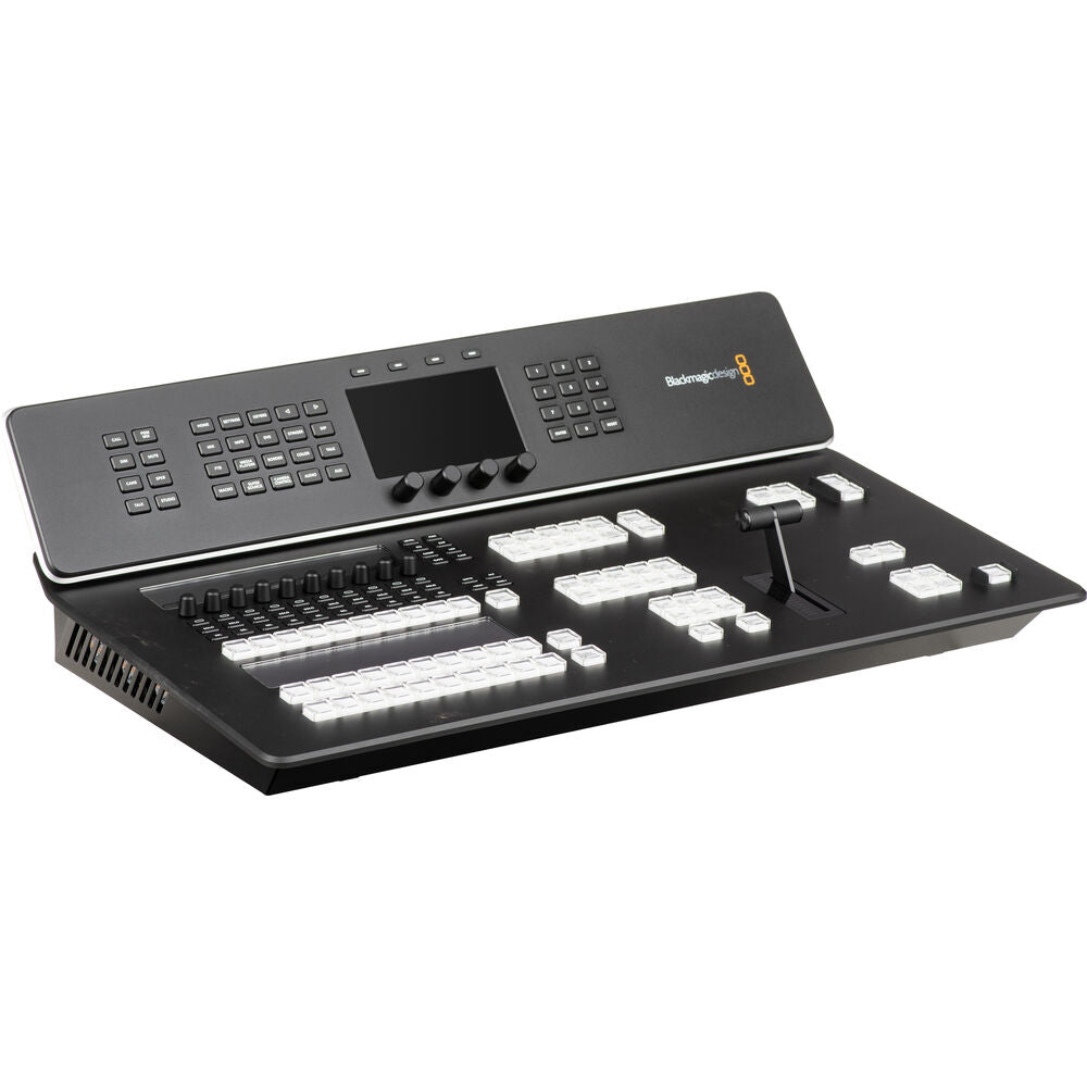 A compact live TV switcher ideal for news and on-set presenters it features eight 3G-SDI inputs as well as supports up to 1080p60 video and live streaming.