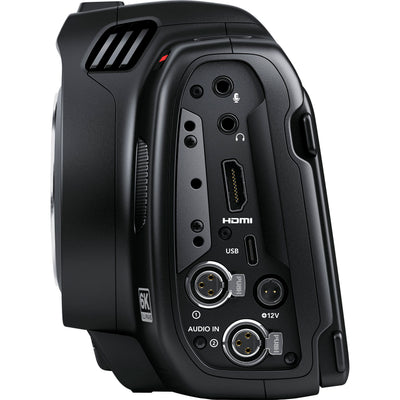 Blackmagic Design Cinema Camera 6K featuring a 6048 x 4032 full-frame HDR sensor with 13 stops dynamic range, dual native ISO up to 25,600, Leica L-mount, 5-inch tilting HDR touchscreen, CFexpress and USB-C recording, and 12-bit Blackmagic RAW capture at up to 36 fps in 6K resolution.