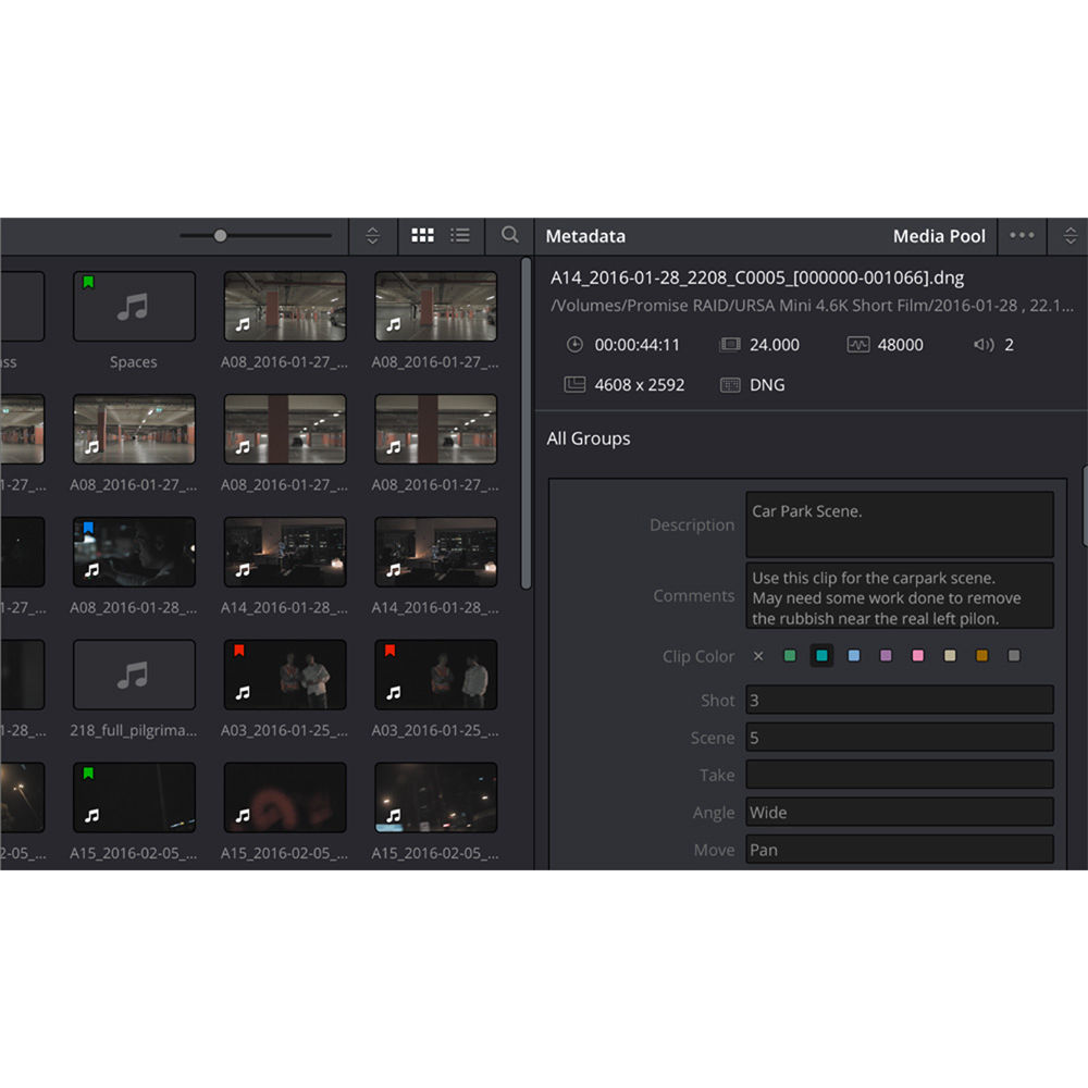 Blackmagic Design DaVinci Resolve Studio activation card for unlocking full professional editing software.