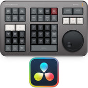 The DaVinci Resolve Speed Editor makes editing faster and easier with a tactile dial, source tape, live trimming, with wireless or USB connection.
