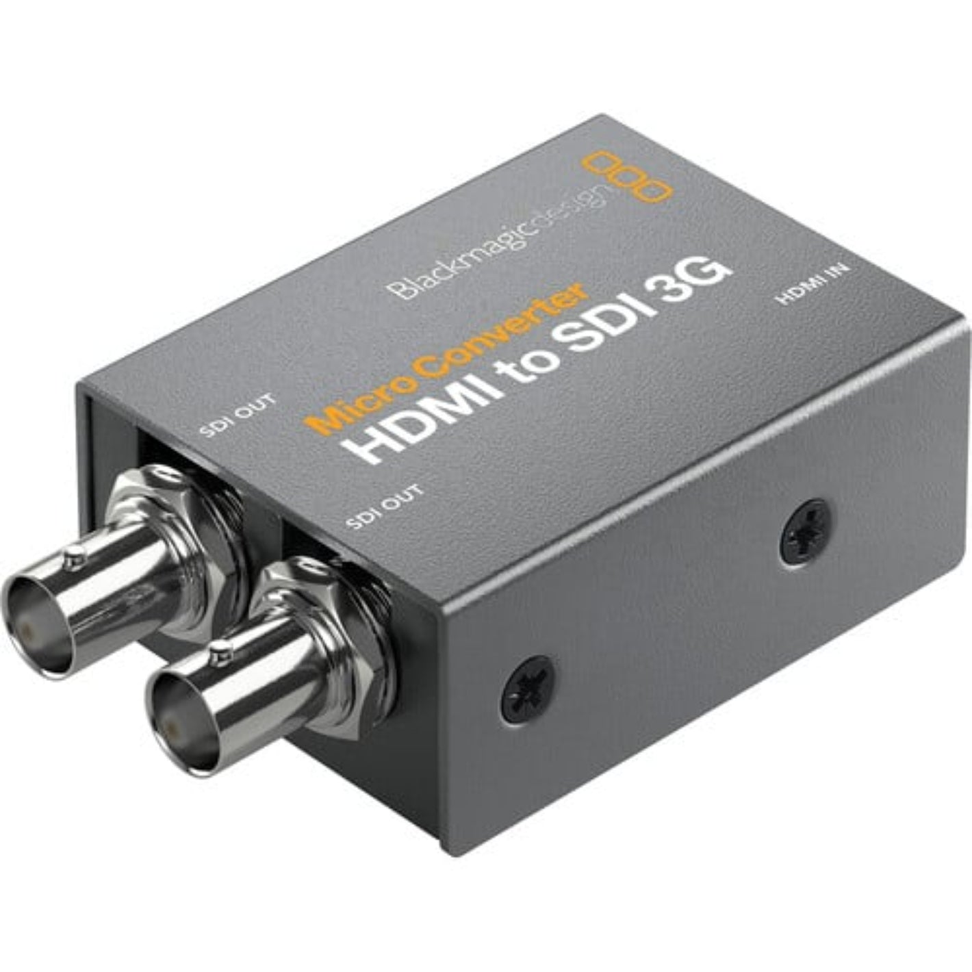 The Blackmagic Design Micro Converter HDMI to SDI 3G enables you to link HDMI cameras or computers to pro-style SDI (BNC) monitors or components.